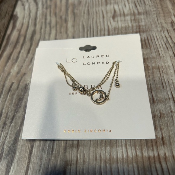 NEW! LC Lauren Conrad Libra Zodiac Cubic Zirconia Pull Bracelet - Picture 2 of 4